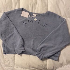 Women’s Lauren Conrad cropped  blue sweater